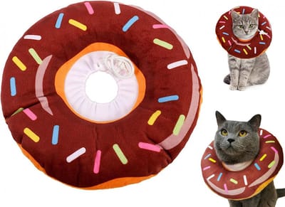 Beschermkraag - Hondenkap - kattenkap - Comfortabele kap voor na een operatie - Hondenkap na operaties - Anti-bijtkatten Beschermende kraag - Donut