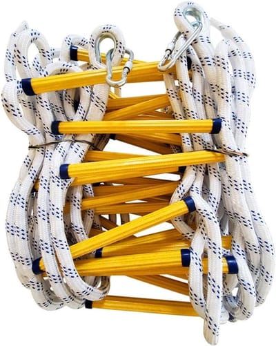 Touwladder Balkon - Reddingstouwladder Noodgeval - Snelle Ontsnapping - Sterk Polyester Touw - 36.5cm Stapafstand - N.v.t.