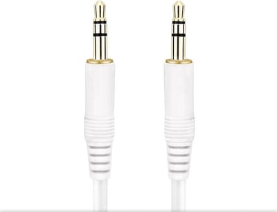 AUX kabel - 3.5 mm Stereokabel Audiokabel - 1 Meter - Audiojack - Wit