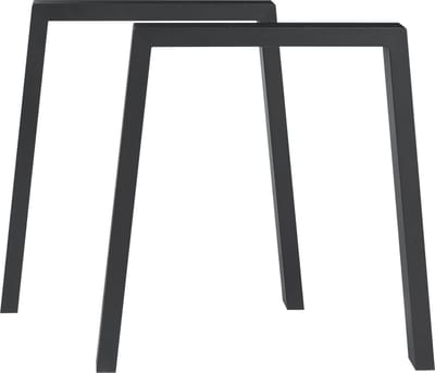 Stalen onderstel Kraftisried set van 2 tafelpoot 72x70 cm zwart [en.casa]