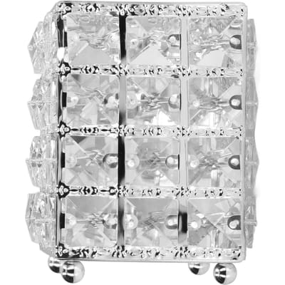Porte-pinceaux de maquillage Style européen Tasse de rangement pour maquillage pour salle de bain Maison Chambre à coucher Bureau Argent argenté