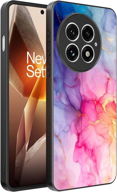 Smartphonica Telefoonhoesje Geschikt voor OnePlus 13 met marmeropdruk - TPU backcover case marble design - Regenboog geschikt voor OnePlus 13