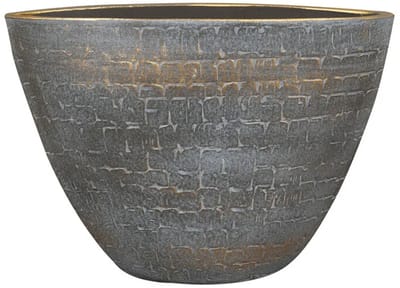 Planter renzo l33b16h25 shiny grey