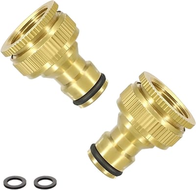 Dailygoods - 2 Stuks Kraanaansluiting Tuinslang - Messing Slangadapter voor Waterkraan