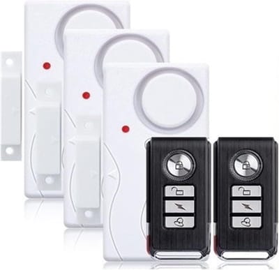 Draadloos Alarmsysteem - Deur Raam Sensor - Huishoudelijke Beveiliging - Magnetische Detector - 105 dB Volume - Wit