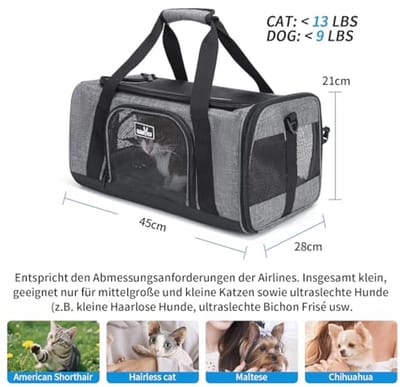 Opvouwbare Draagtas voor Huisdieren - Transportbox voor Honden en Katten