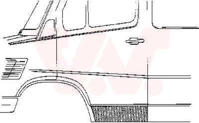 Van Wezel - PLAATWERKPANELEN AUTODEUR VOOR MERCEDES BENZ BUS 207-410 1977-1995 DUR921050VWAN