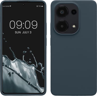 kwmobile telefoonhoesje geschikt voor Xiaomi Redmi Note 13 Pro 4G - Hoesje met siliconen coating - Smartphone case in leisteen
