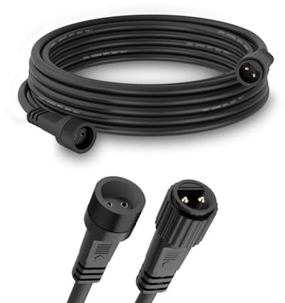 Outdoor verlengkabel 5 m - IP65 waterproof - voor G40 lampen en feestverlichting - ideaal voor tuinversiering - ShopVlot