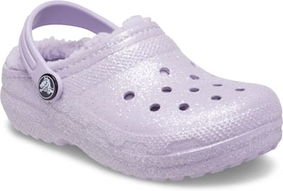 Crocs Classic Glitter Lined Kid Klomp lavender