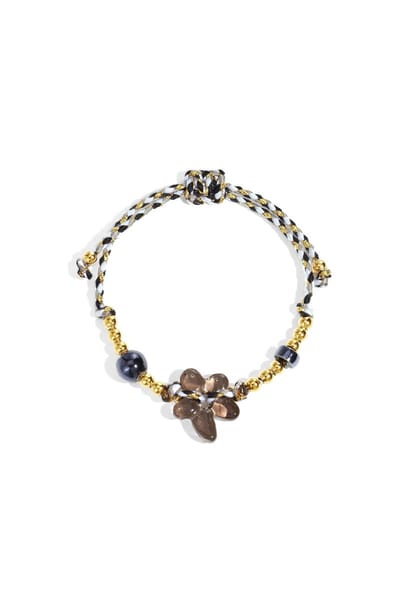 Polyester kralen armbanden bloemen casual dagelijks eenvoudig serie dames sieraden - Donkergrijs - Verkleurt niet - Cadeau - Goudlief