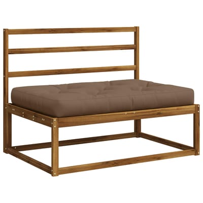 vidaXL - Pallet - Zitkussen - VIANEN - 100% - Polyester - Taupe - 120 - x - 80 - x - 12 - cm
