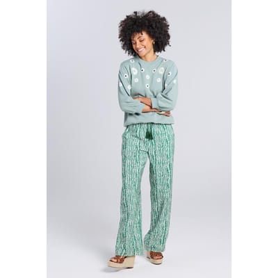 DIDI Dames Pants Paloma Green Petite print maat 36