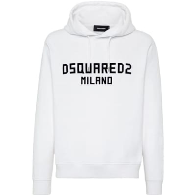Dsquared2 Milano Logo Cool Fit Witte Hoodie