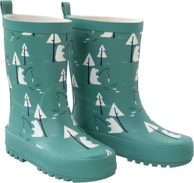 Fresk Regenlaarzen voor Kinderen 21 - Regenlaarsjes voor Jongens - Kaplaarzen - Groen - Bear