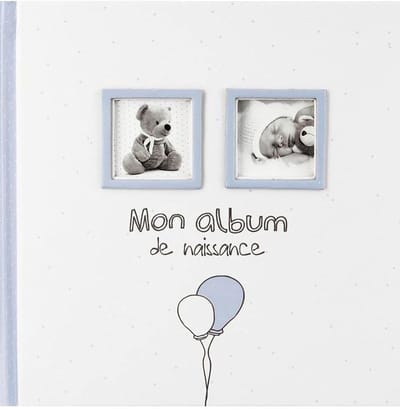 Atmosphera - Album My Boy - Geboortealbum voor Baby's - Geïntegreerde Fotolijstjes - Herinneringsalbum voor de Eerste Jaren