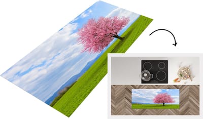 Keukenloper - Loper keuken - Sakura - Kleuren - Lente - 120x50 cm - Keukenloper vinyl