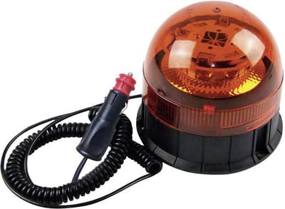 Berger & Schröter 20209 Zwaailicht 12 V, 24 V werkt op boordnet Zuignapvoet, Schroefmontage, Magneetbevestiging Oranje
