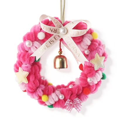 Dailygoods - Roze Handwerkdecoratieset met 151 Stuks voor Kerstkransen
