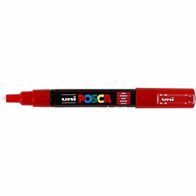 Posca Marker, afm PC-1M, lijndikte 0,7 mm, extra-fijn, rood, 1 stuk
