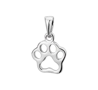 hanger hondenpoot zilver gerhodineerd
