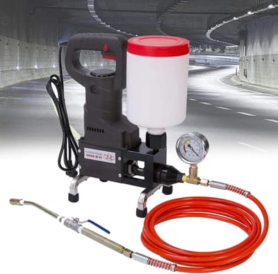 Hogedrukvulmachine - Mortel Injectiepomp - Scheuren Dichten - Krachtige 1100W Motor - 7 kg - Grijs