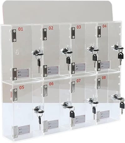 Telefoonkluis met slot - Acryl opbergkast - Veilig opbergen - Transparant en waterdicht - 1 vak - Transparant