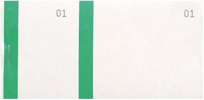 Exacompta 50x Nummerboekjes met 100 blad met dubbele nummering en gekleurde band - 6 ,6x13,5cm - Groen - 96305E