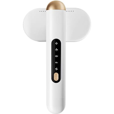 Anti-bouloches double tête pour vêtements Rechargeable Rasoirs à pull pour enlever le boulochage Rasoir électrique pour tissu 4 vitesses Enlever les peluches blanc