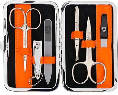 6-delige Manicureset met Kunstlederen Etui - Perfect voor Thuis