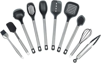Dailygoods - Set van 10 Nylon Keukengadgets met Siliconen Hoes - Vaatwasserbestendig