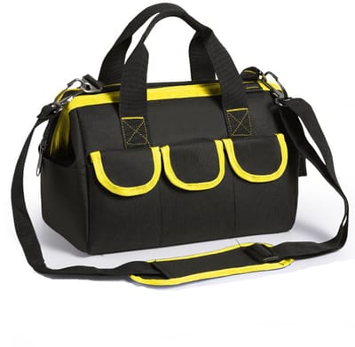 Cosensi - Electrician Tool Bag - Multi-Pocket Tool Belt - Duurzaam en Sterk - Geel - Voor Electricians en Technici - Inclusief Gereedschap Comparti...