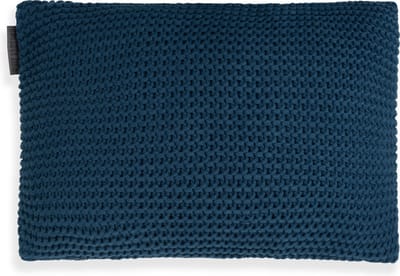Knit Factory Vinz Sierkussen - Rechthoekig kussen - Kussen woonkamer - Bank kussen - Decoratie kussen - Petrol - 60x40 cm - Kussenhoes inclusief kussenvulling