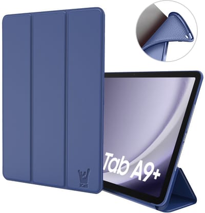 Hoes met Toetsenbord geschikt voor Samsung Tab A9 Plus / Tab A11 Plus Hoes - SmartDefend Book Case Cover Kunstleer Blauw