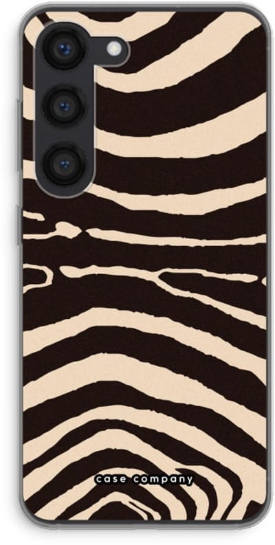 Case Company® - Hoesje geschikt voor Samsung Galaxy S23 hoesje - Arizona Zebra - Soft Cover Telefoonhoesje - Bescherming aan alle Kanten en Schermrand