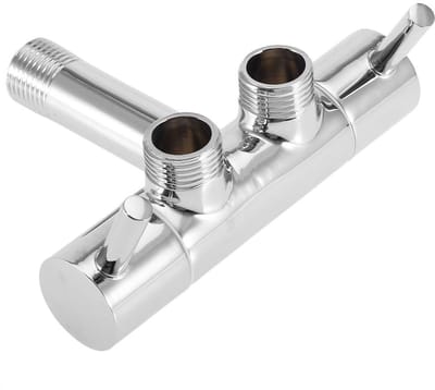 BRENZOOS - Stuurklep - Regelventiel - Verchroomd - G1/2 inch - Bidet WC-Afvoerklep - Duurzaam en lekvrij - Geschikt voor sanitair