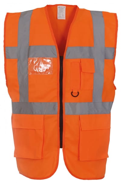 Uitvoerder veiligheidshesje met rits, maat XL Oranje
