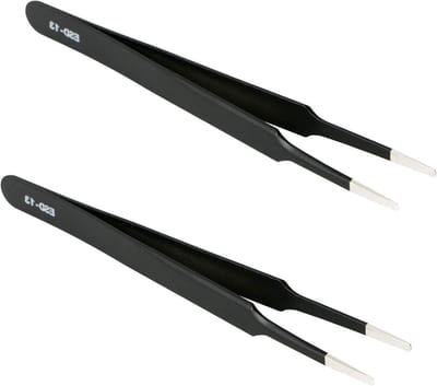 Precisie Pincet - Anti-statisch - Elektronica Reparatie - Hittebestendige Coating - 120mm Lengte - Zwart