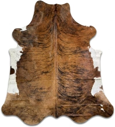 Koeienhuid Vloerkleed - Normandier Bruin - 220 x 200 cm - Koeienkleed / Koeienvel / Dierenvel / Dierenhuid / Koehuid Tapijt - incl. 4 onderzetters