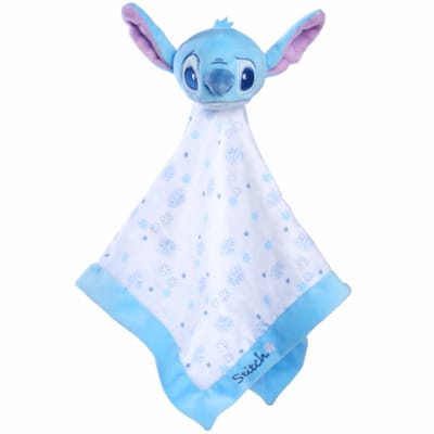 Stitch (Wit) - Disney Knuffeldoekje Pluche Knuffel 35 cm {Disney Baby Plush Toy - Zacht lief knuffeldoek - Angel Leroy Stitch - Kraam cadeau Kraamvisite Geboorte}