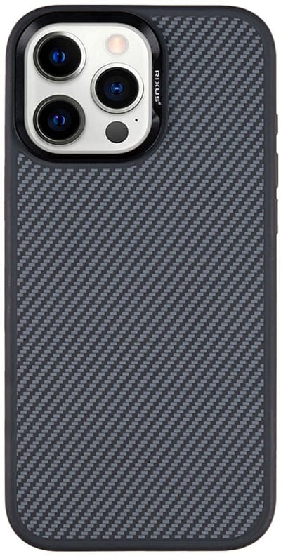 Rixus Mag Carbon With MagSafe For Apple iPhone 14 Pro Titanium Black