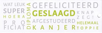 Geslaagd - Bloemenkaartjes - 25 Stuks – Minikaartjes – 5 x 15 cm - Bloemist - Cadeau – JK-253