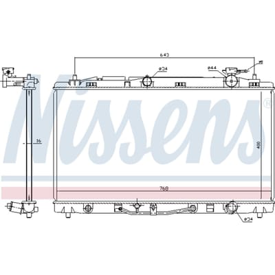 Radiator, motorkoeling NISSENS 646812