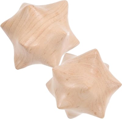 Anneome 1 Pair Handy Handballs Wooden Rolling Handball Hand Exercise Wooden Balls Health Care Wood Carving Crafts Wood Massaging Wooden Balls Small Ball Massage Hand