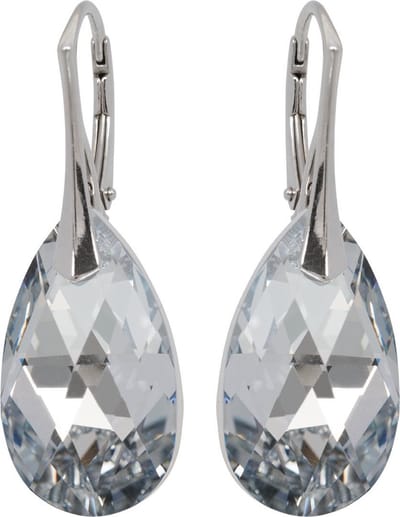 DBD - Zilveren Oorbellen - Kristal Elements - Druppel - Zilver - 22MM - Anti Allergisch