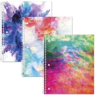 Spiraalschrift College Ruled 11"x8-1/2" 3-Pack Vrolijke Kleuren