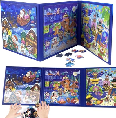 Allecto Plus - Magnetische Puzzel Met Figuren en Dieren - Educatief Boek en Spel voor Kinderen van 3, 4, 5 Jaar