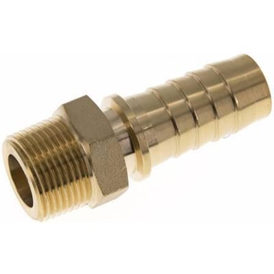 25x40 mm & R1'' Messing Slangpilaar met Buitendraad DIN EN 14423
