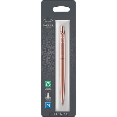 Parker Jotter XL-balpen | Monochroom mat roségoud | Medium punt | Blauwe inkt