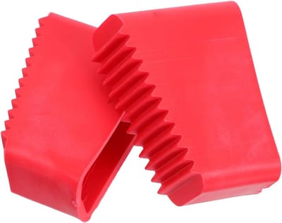Ladder Voeten Beschermers - Ladder Pads - Stabiel Gebruik - Antislip Rubber - 5.5x3.5x2.5cm - Rood